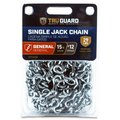 Apex Tool Group Apex Tool 231468 No. 12 x 15 ft. Zinc Plated Single Steel Jack Chain 231468
